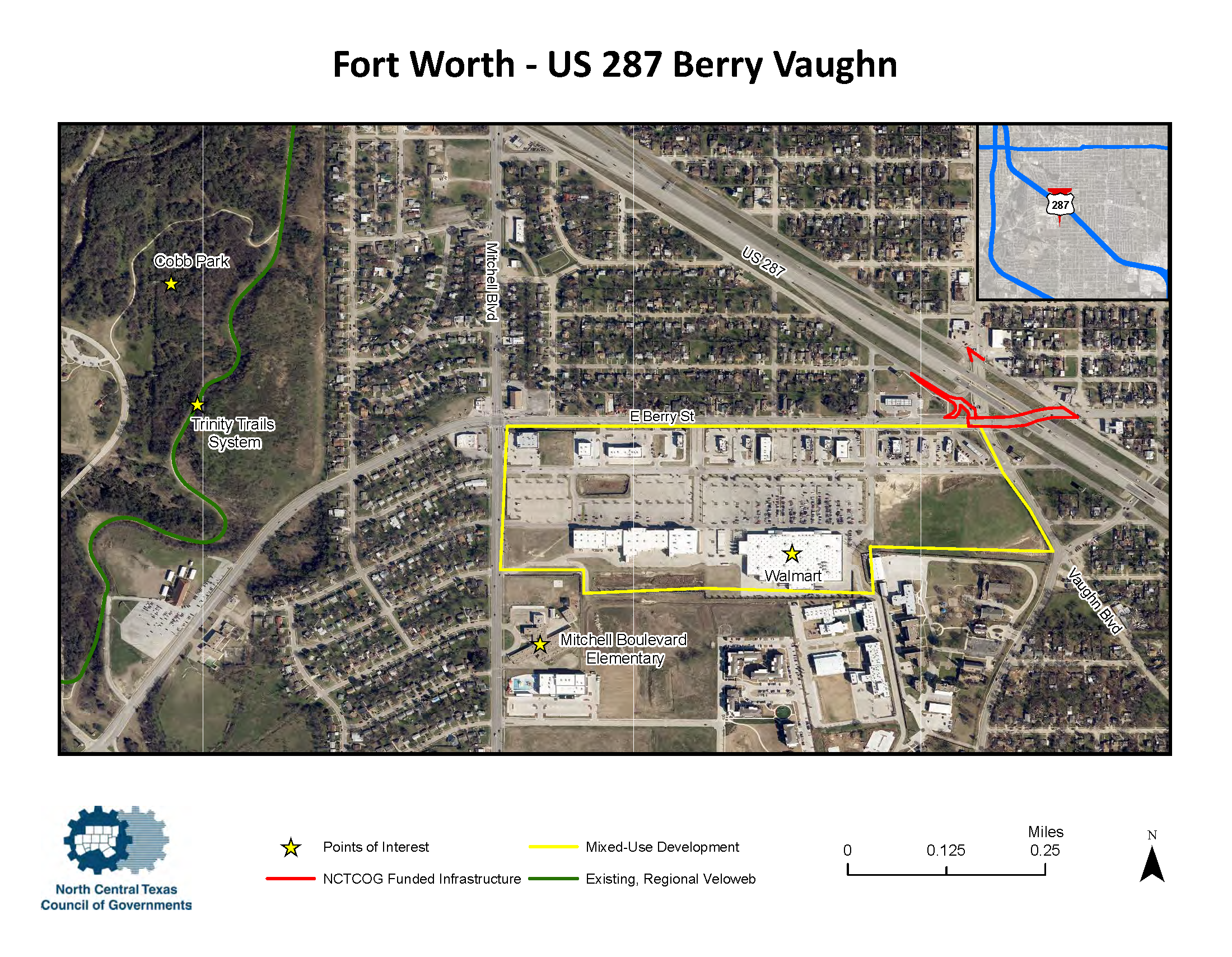 Fort Worth US 287 Map