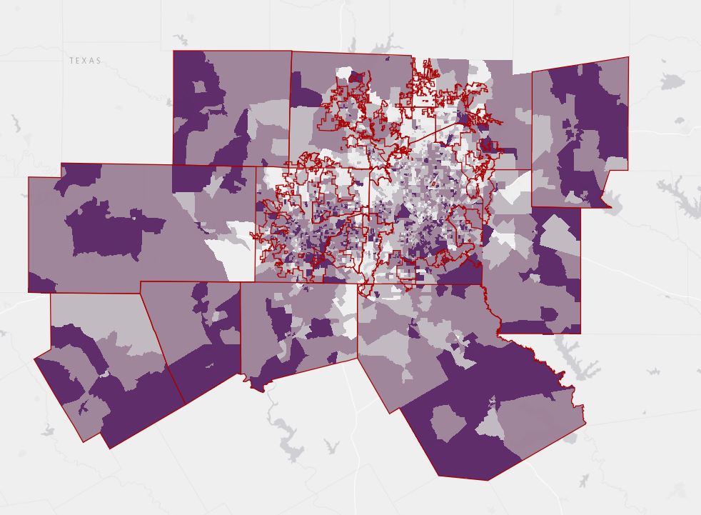 Link to the Transit Accessibility Improvement Tool  used to help identify communities facing transportation disadvantages developed by N C T C O G.