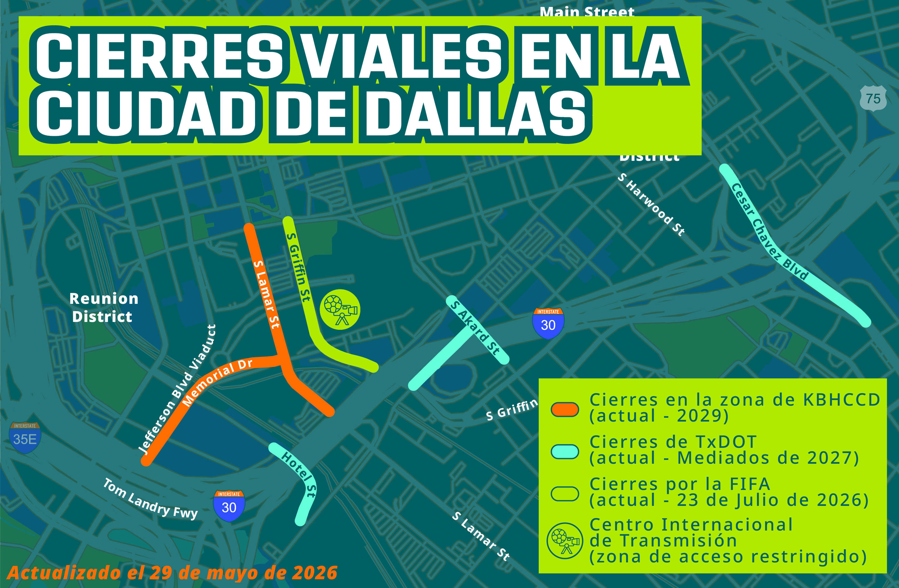 Spanish Dallas Road Closures Updated 5/28 Spanish Dallas Road Closures Updated 5/28
