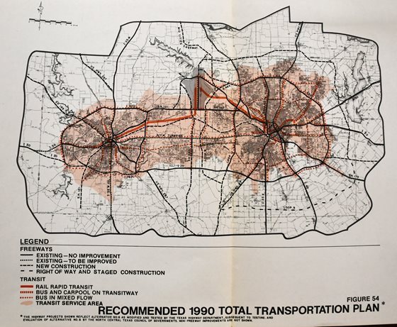 Map of the 1990 Mobility Plan