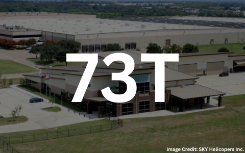 A view of the terminal building at the Desoto Heliport