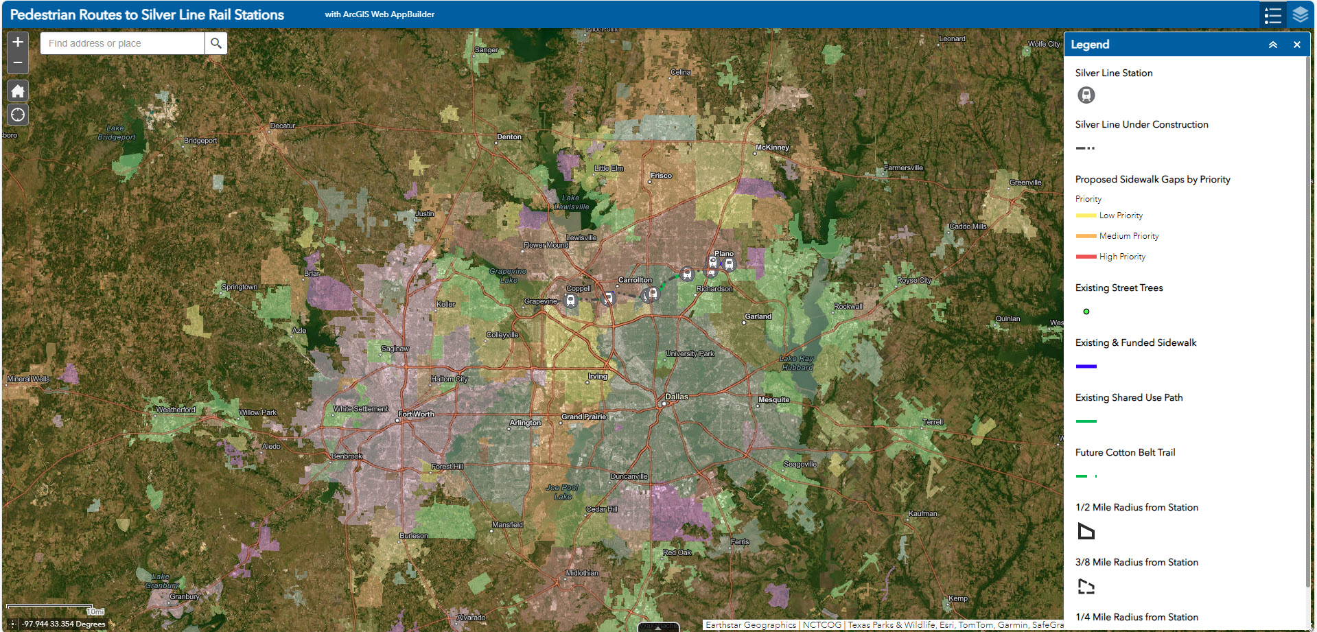 Pedestrian Routes to Rail Silver Line