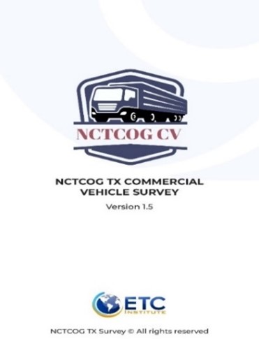 Descriptive Logo for NCTCOG Commercial Vehicle Survey by the ETC Institiute