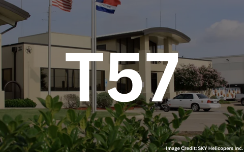 A view of terminal building at the Garland Heliport